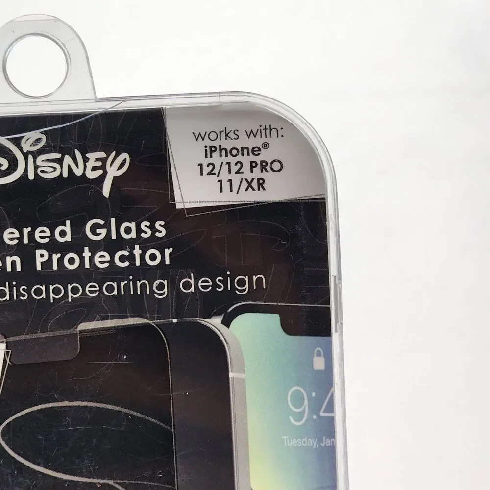 Disney Stitch Hidden Glass Screen Protector iPhone 12/12 Pro/11/XR